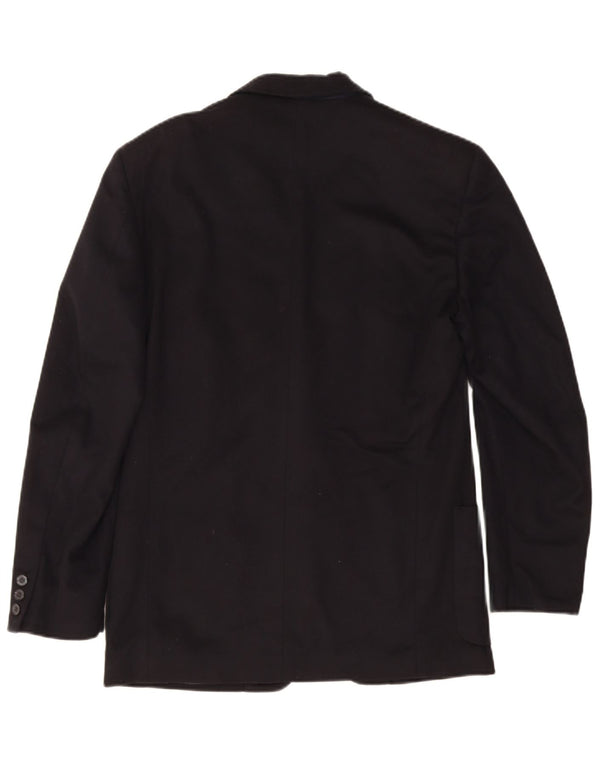 Trussardi Jeans Mens 2 Button Blazer Jacket IT 46 Small Black