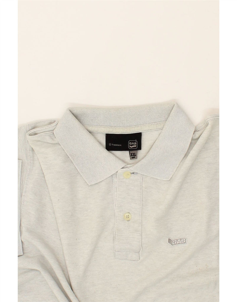 GAS Mens Polo Shirt 2XL Grey Cotton Vintage Gas and Second-Hand Gas from Messina Hembry 