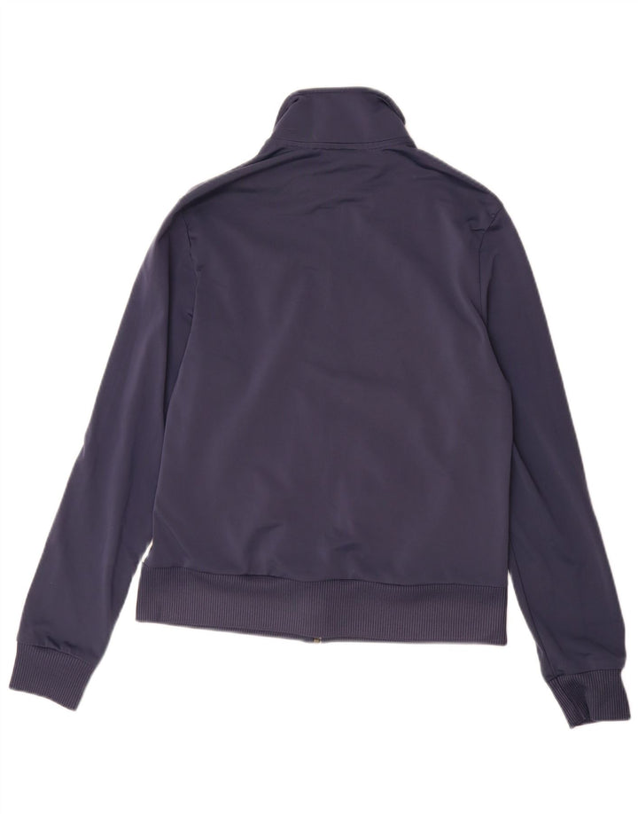 PUMA Womens Tracksuit Top Jacket UK 16 Large Navy Blue Colourblock