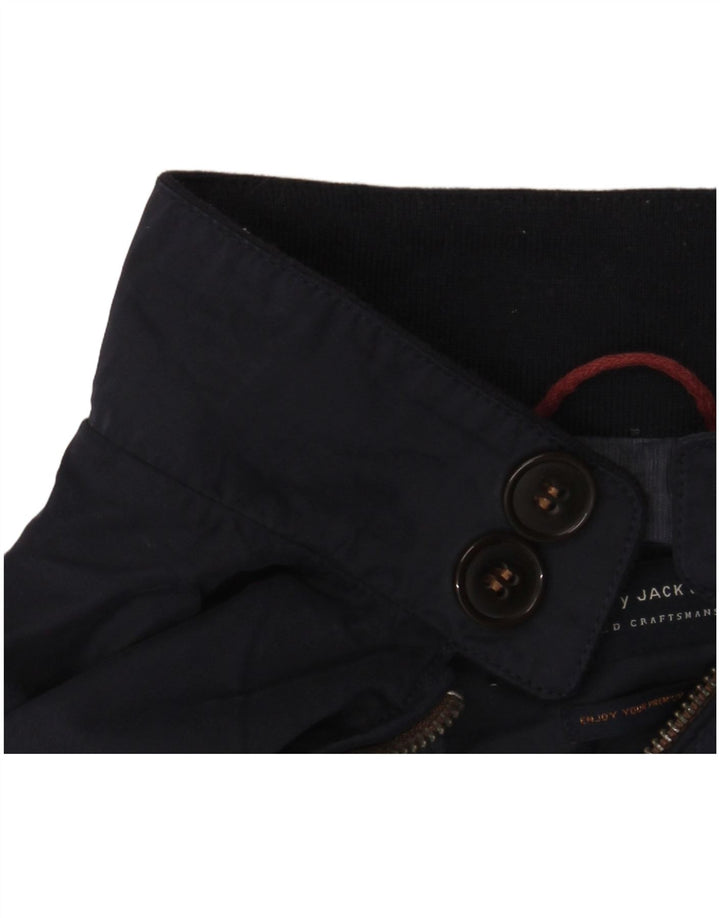 Jack & Jones Mens Bomber Jacket UK 38 Medium Navy Blue Polyester