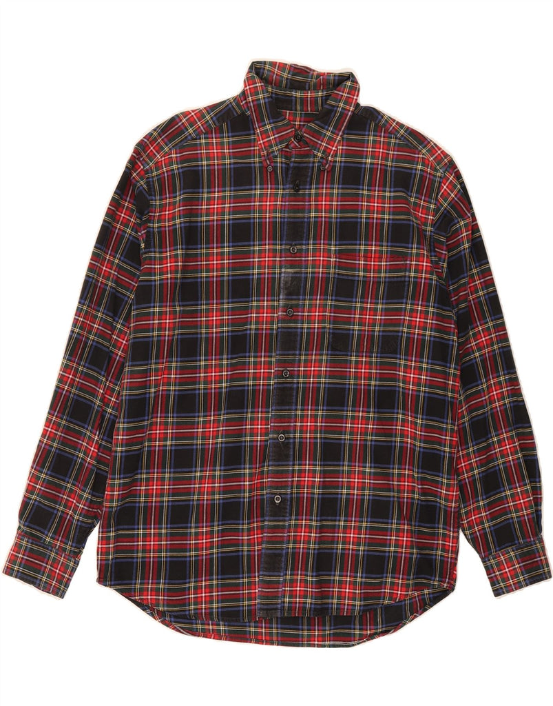 EDDIE BAUER Mens Flannel Shirt Medium Multicoloured Check Cotton Vintage Eddie Bauer and Second-Hand Eddie Bauer from Messina Hembry 