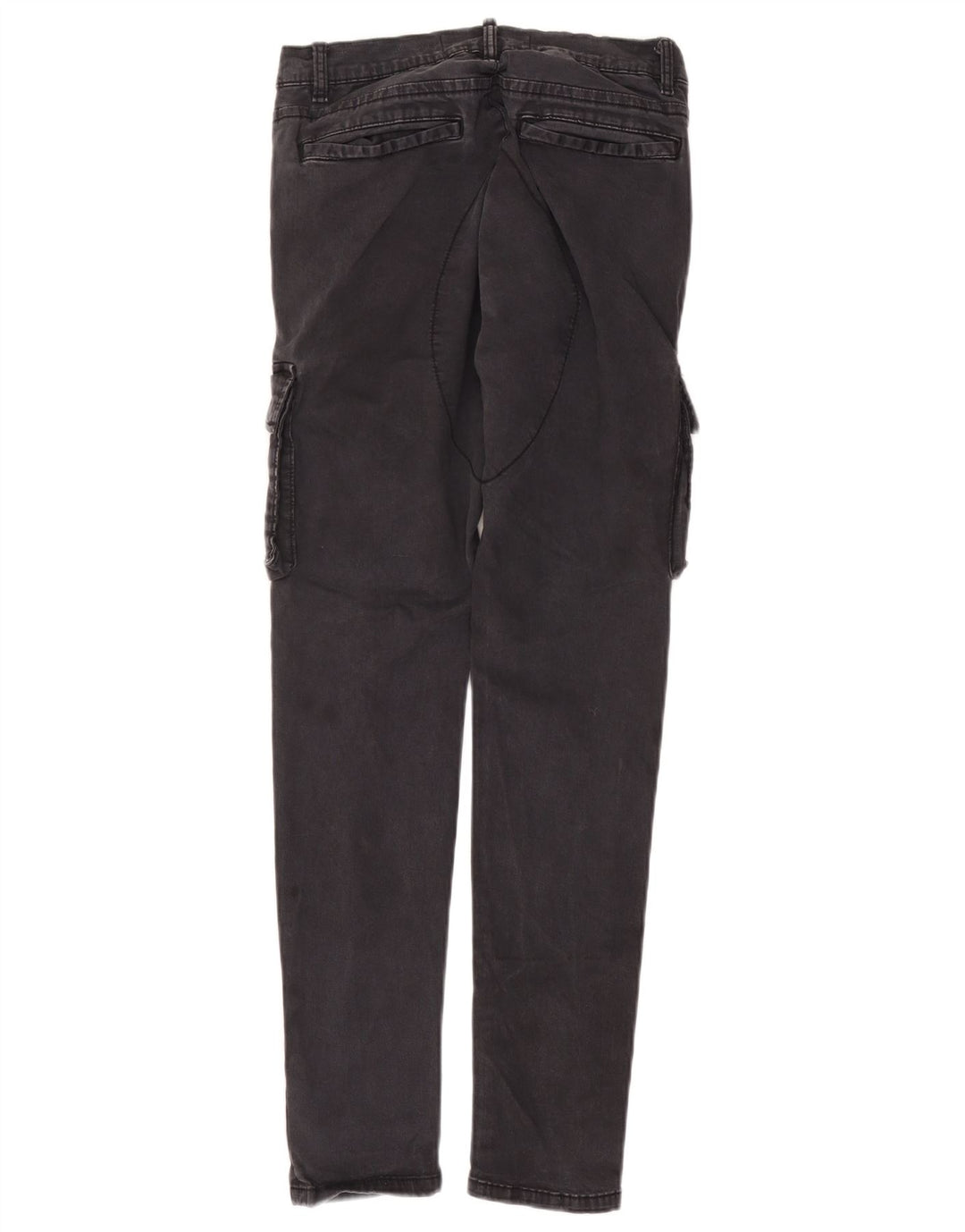 Zara Mens Slim Cargo Trousers EU 38 Small W30 L30 Grey Cotton