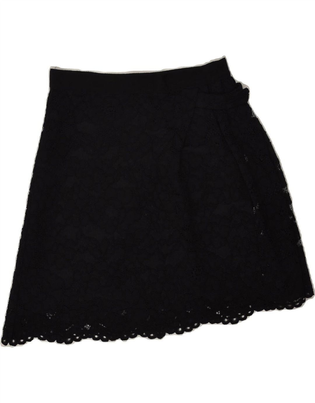 MAX & CO. Womens Asymmetrical Skirt W30 Medium  Black Floral | Vintage Max & Co. | Thrift | Second-Hand Max & Co. | Used Clothing | Messina Hembry 