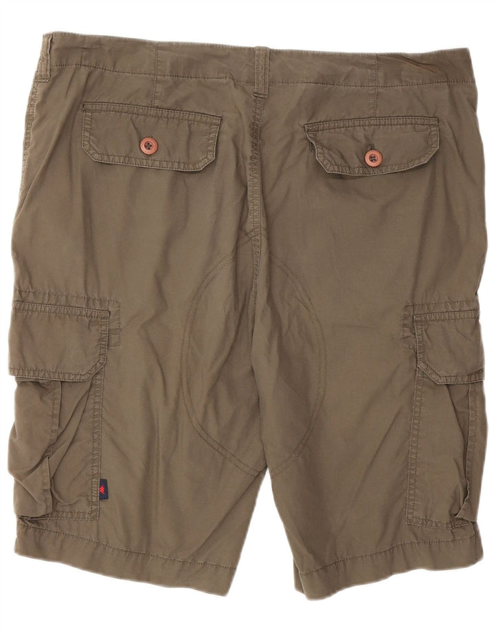 Kappa Mens Cargo Shorts IT 50 Large W36  Khaki Cotton