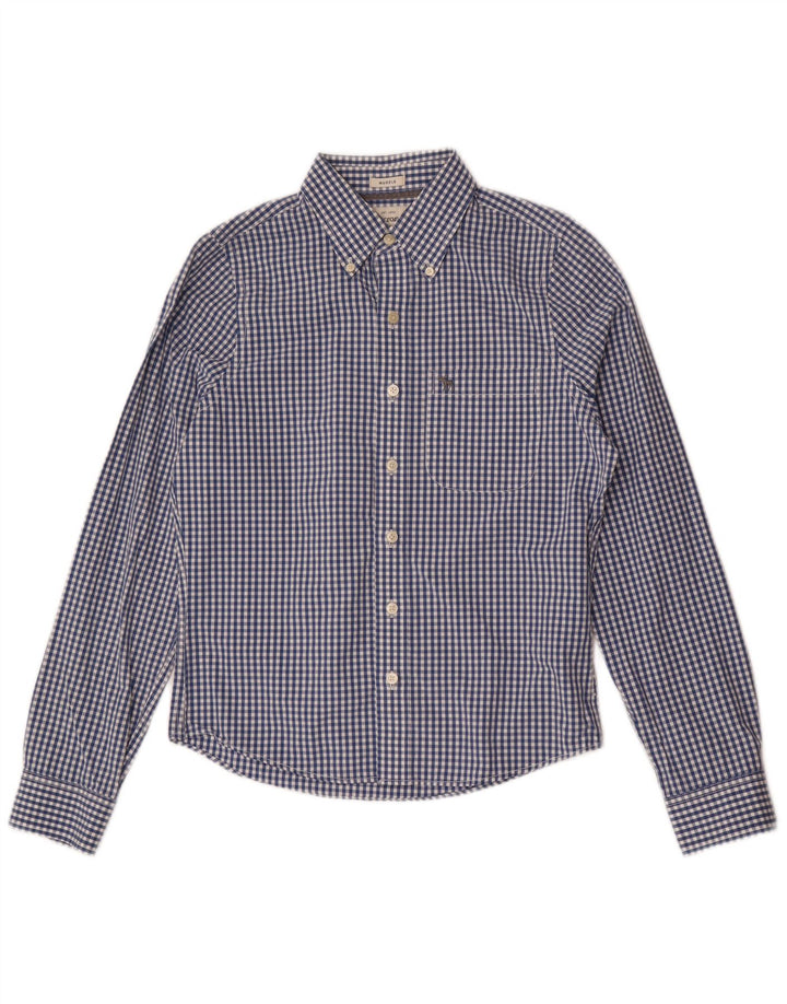 Abercrombie & Fitch Mens Muscle Shirt Small Blue Gingham