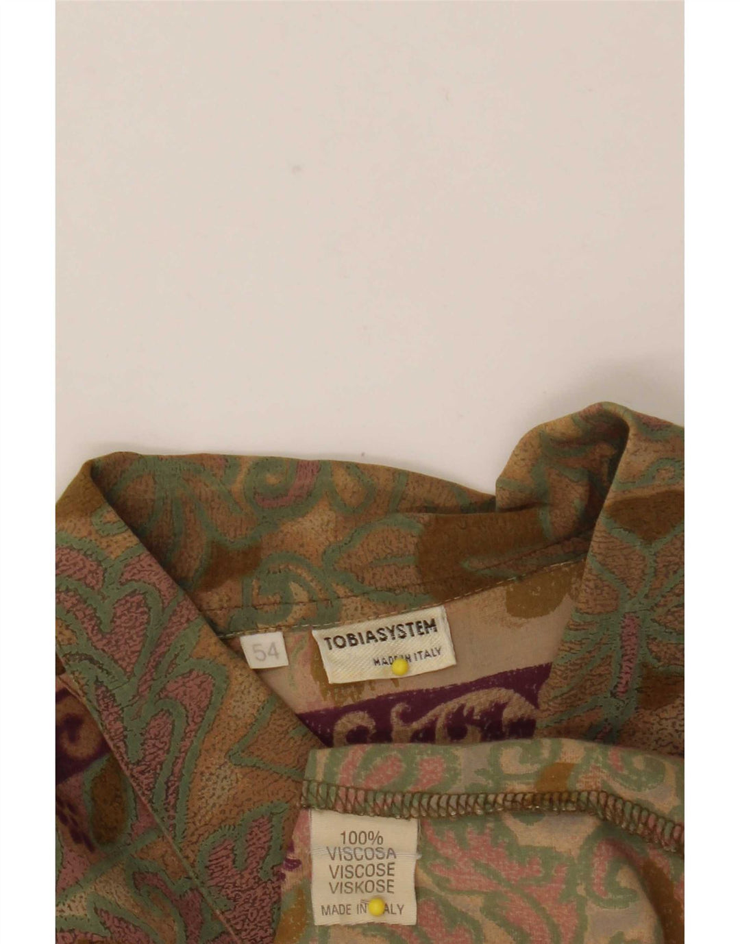 Tobia System Mens Pullover Shirt IT 54 XL Multicoloured Paisley