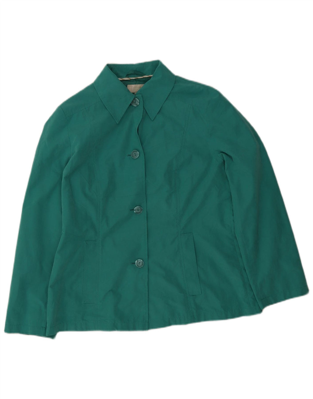 Marks & Spencer Womens Bomber Jacket UK 14 Medium Green Polyester
