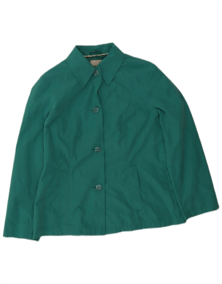 Marks & Spencer Womens Bomber Jacket UK 14 Medium Green Polyester