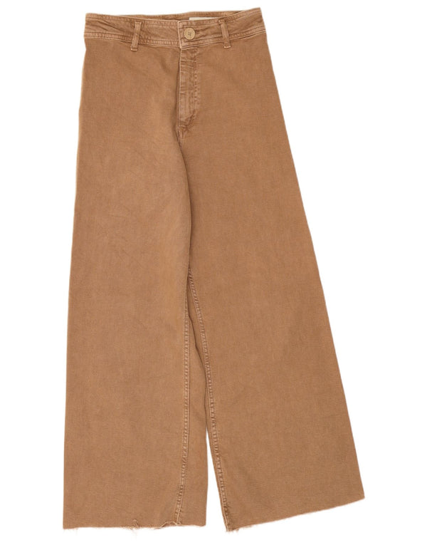 Zara Womens The Marine High Rise Straight Jeans EU 38 Small W28 L27 Brown