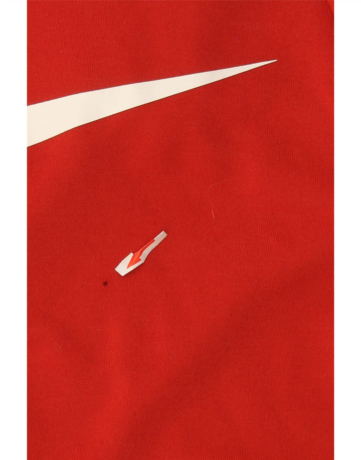 Nike Mens Dri Fit Graphic Hoodie Jumper Medium Orange Polyester