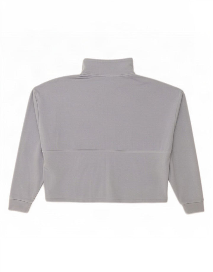 Under Armour Womens Oversized Zip Neck Sweatshirt Jumper UK 10 Small Grey
