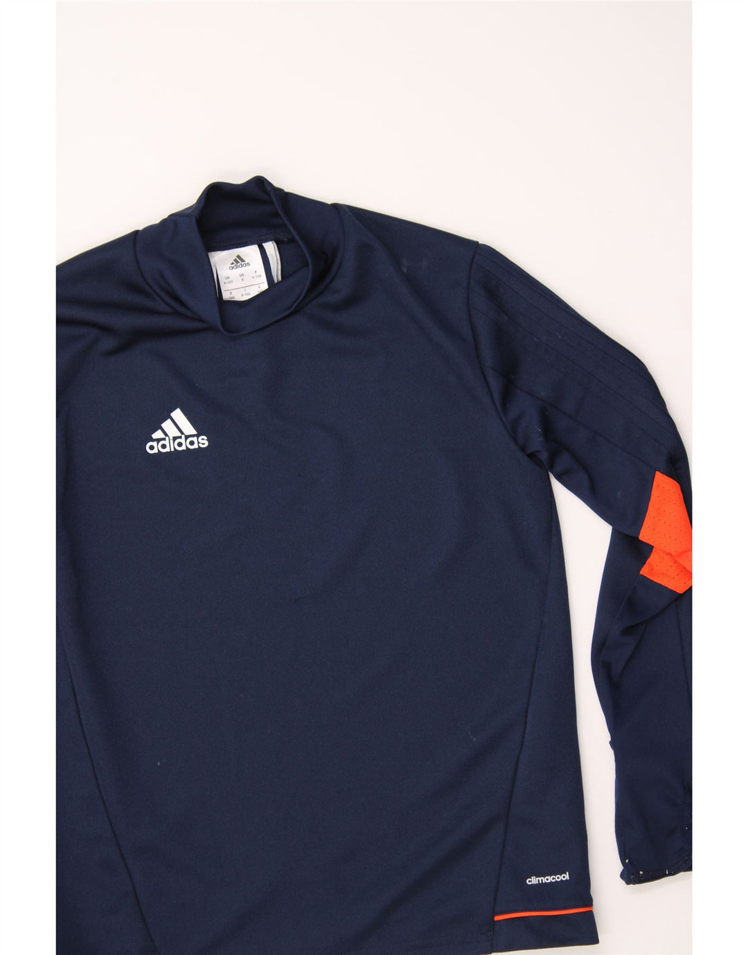 ADIDAS Boys Climacool Top Long Sleeve 9-10 Years Navy Blue Polyester Vintage Adidas and Second-Hand Adidas from Messina Hembry 