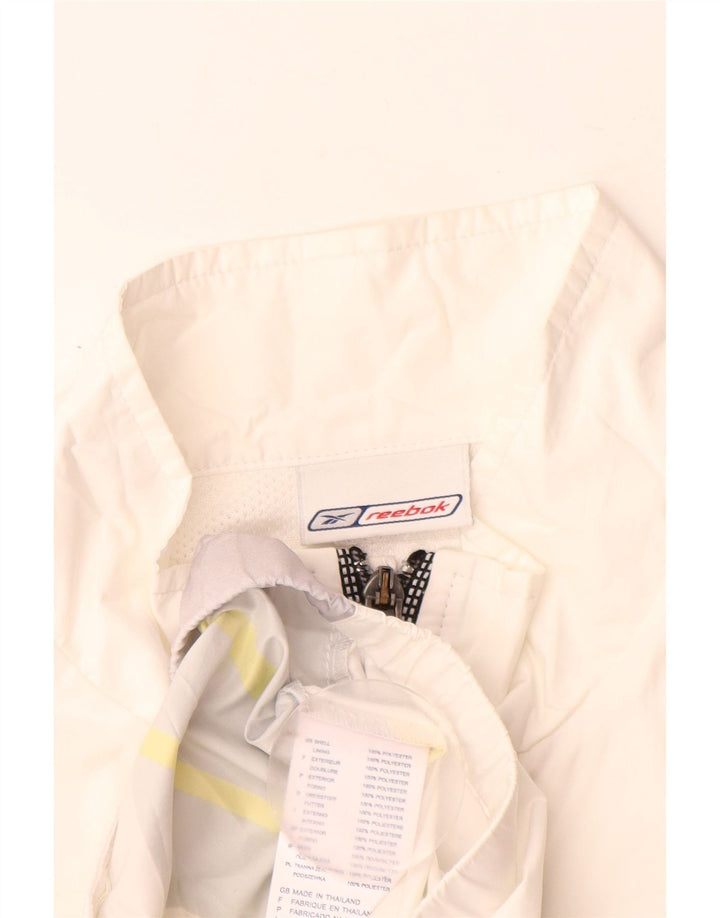 Reebok Mens Sleeveless Tracksuit Top Jacket Large White Colourblock