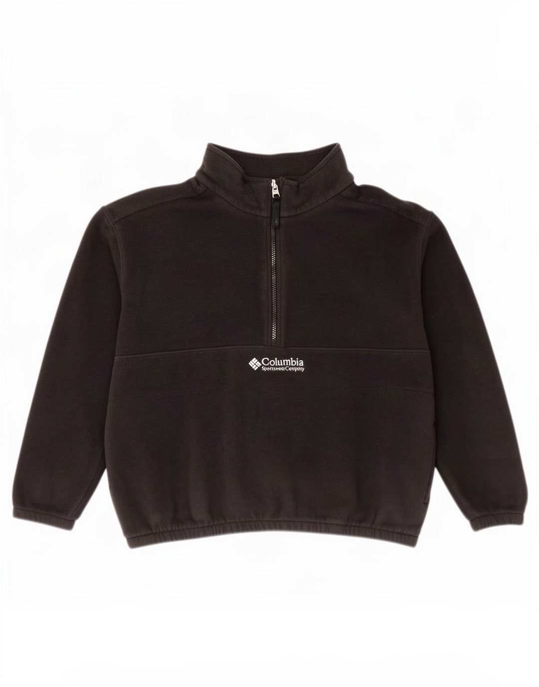 Columbia Womens Zip Neck Fleece Jumper UK 16 Large Black Polyester