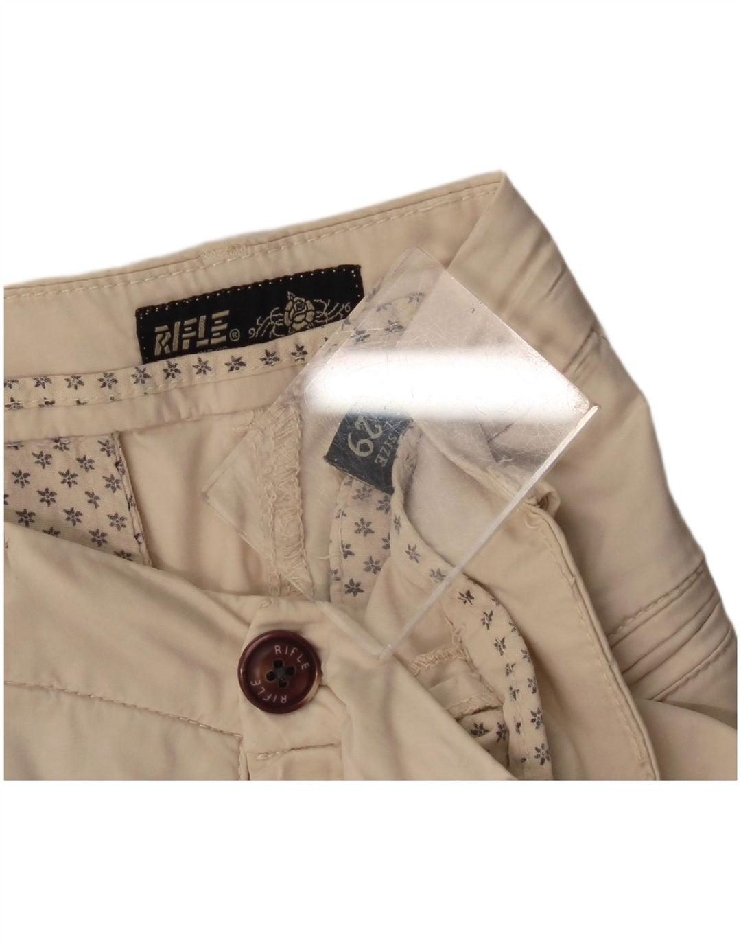 Rifle Womens Chino Shorts W29 Medium  Off White