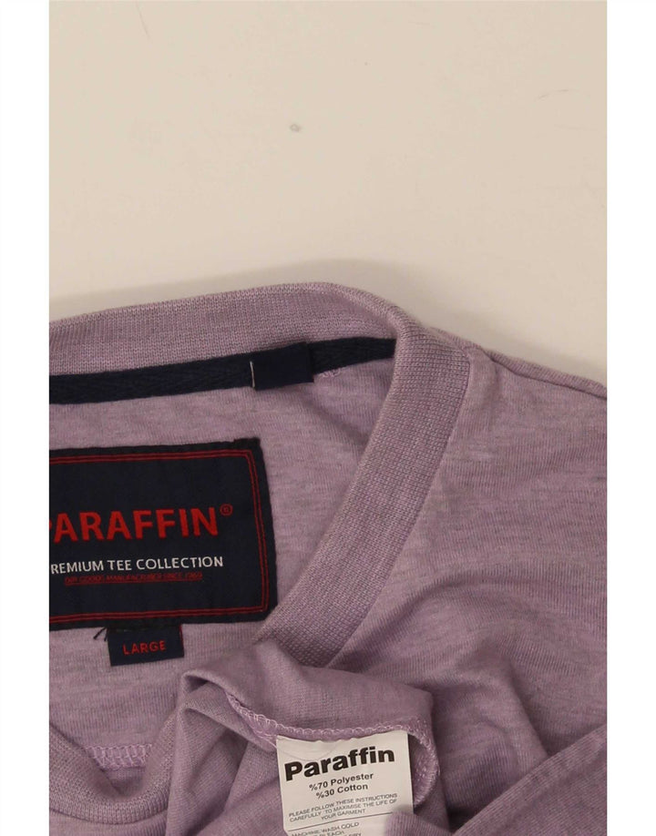 Paraffin Mens T-Shirt Top Large Purple Polyester