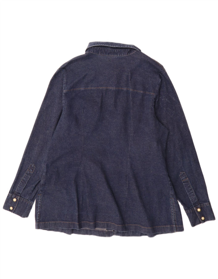 Levi's Womens Denim Shirt UK 18 XL Navy Blue Cotton