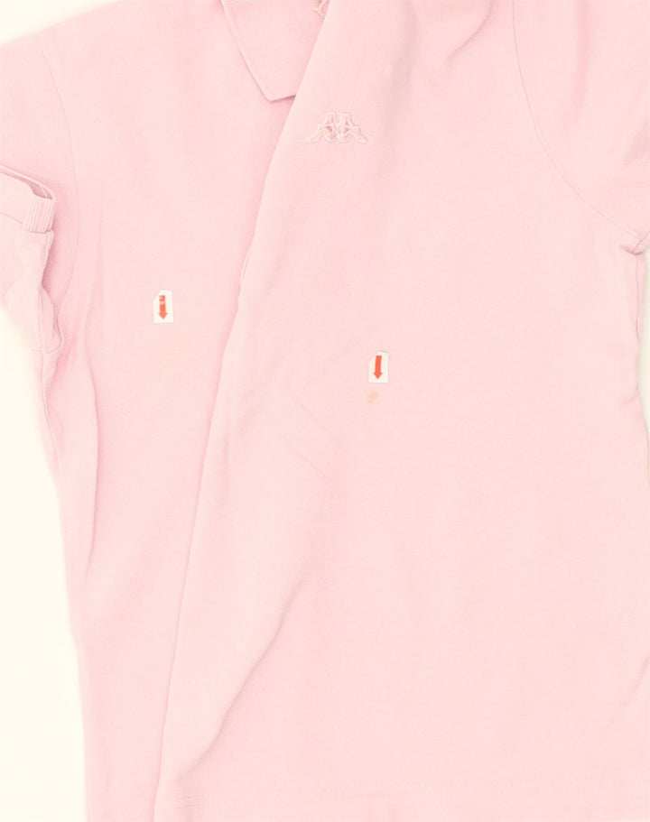 KAPPA Womens Polo Shirt UK 14 Medium Pink Cotton | Vintage Kappa | Thrift | Second-Hand Kappa | Used Clothing | Messina Hembry 