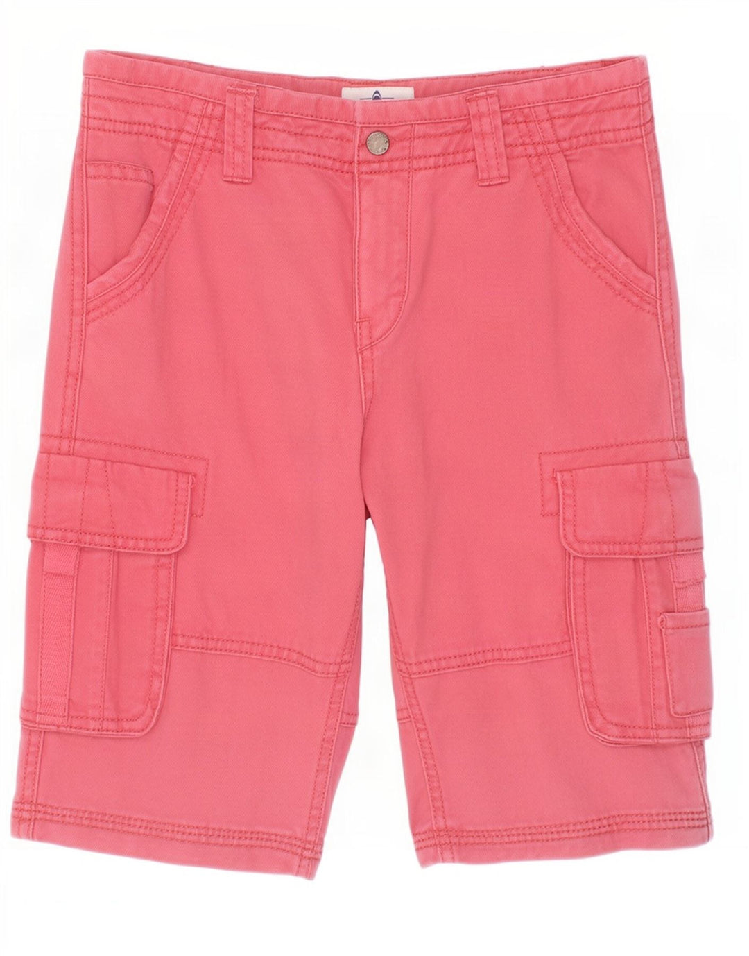 Fat Face Boys Cargo Shorts 10-11 Years W25 Pink Cotton