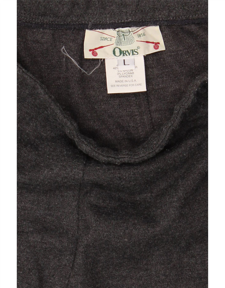 ORVIS Womens A-Line Skirt Large W32  Grey Rayon Vintage Orvis and Second-Hand Orvis from Messina Hembry 