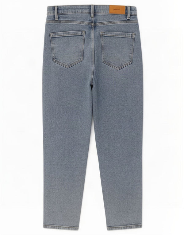 Stradivarius Womens Mom Slim Jeans UK 12 Medium W30 L26 Blue