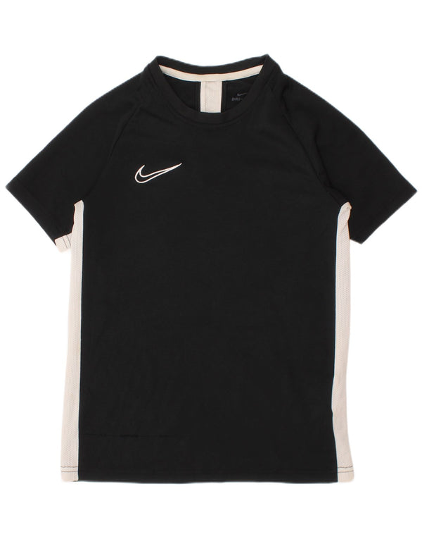 Nike Boys Dri Fit T-Shirt Top 10-11 Years Medium Black Colourblock