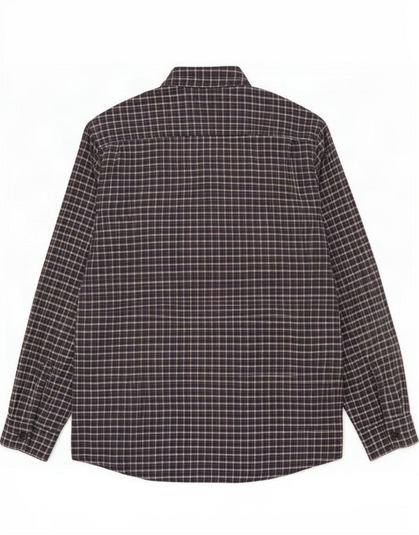 Wrangler Mens Flannel Shirt XL Navy Blue Check Cotton