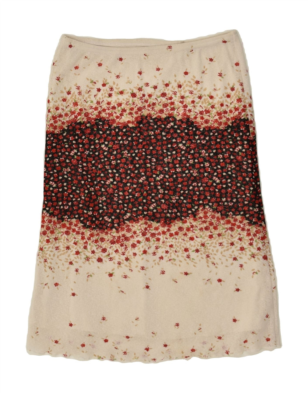 VINTAGE Womens Straight Skirt W28 Medium Beige Floral | Vintage Vintage | Thrift | Second-Hand Vintage | Used Clothing | Messina Hembry 