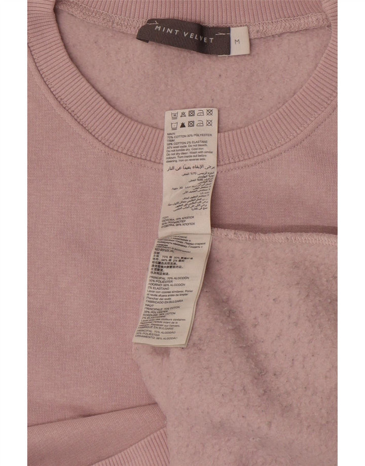 MINT VELVET Womens Sweatshirt Jumper UK 14 Medium Pink Colourblock