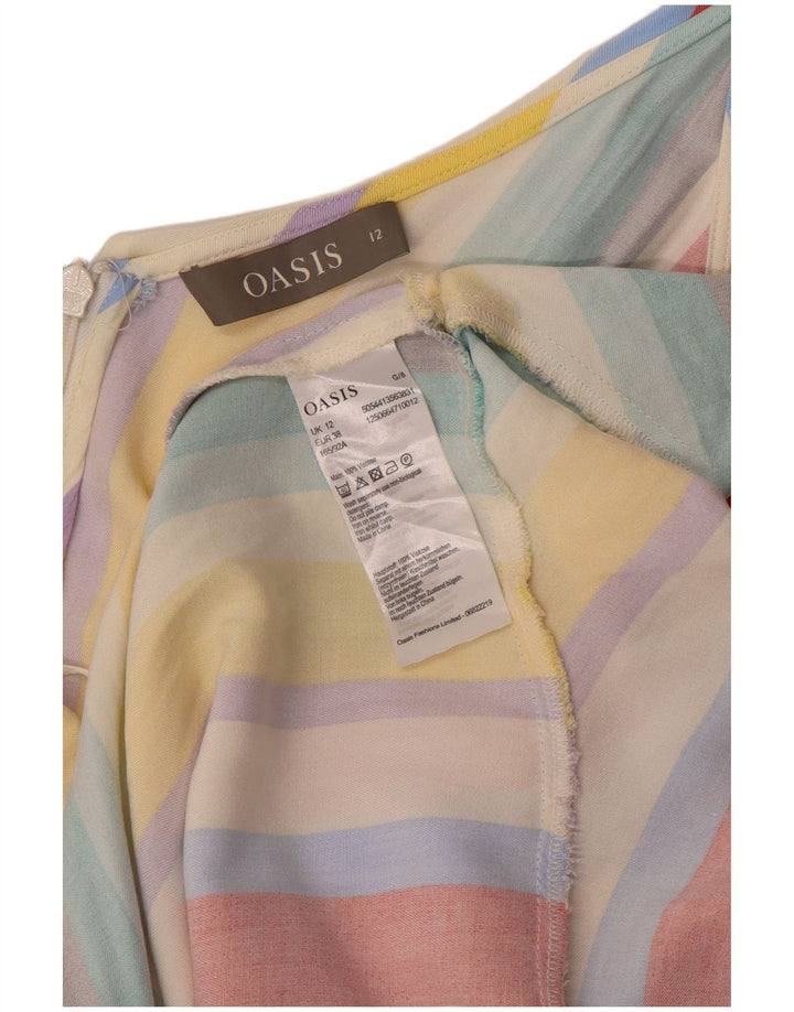 Oasis Womens Sundress UK 12 Medium  Multicoloured Striped Viscose