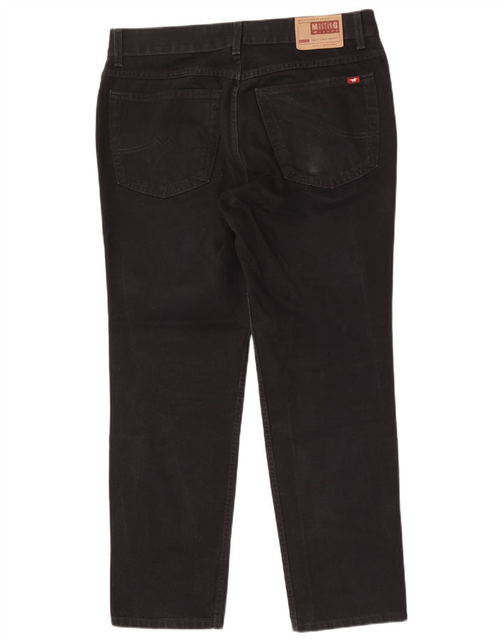 Mustang Mens Straight Jeans W36 L30 Black Cotton