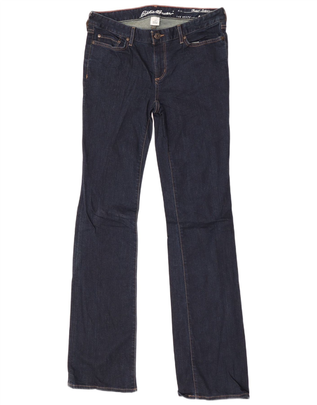 Eddie Bauer Womens Straight Bootcut Jeans US 10 Large W32 L36 Blue Cotton