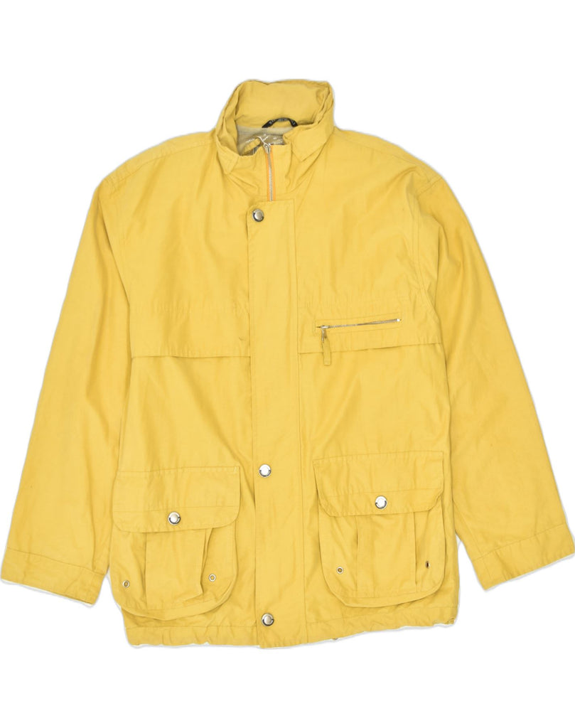 JAMES DILLON Mens Hooded Utility Jacket UK 38 Medium Yellow Cotton | Vintage James Dillon | Thrift | Second-Hand James Dillon | Used Clothing | Messina Hembry 