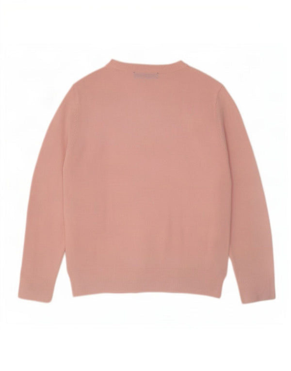 Marks & Spencer Womens Crew Neck Jumper Sweater UK 12 Medium Pink