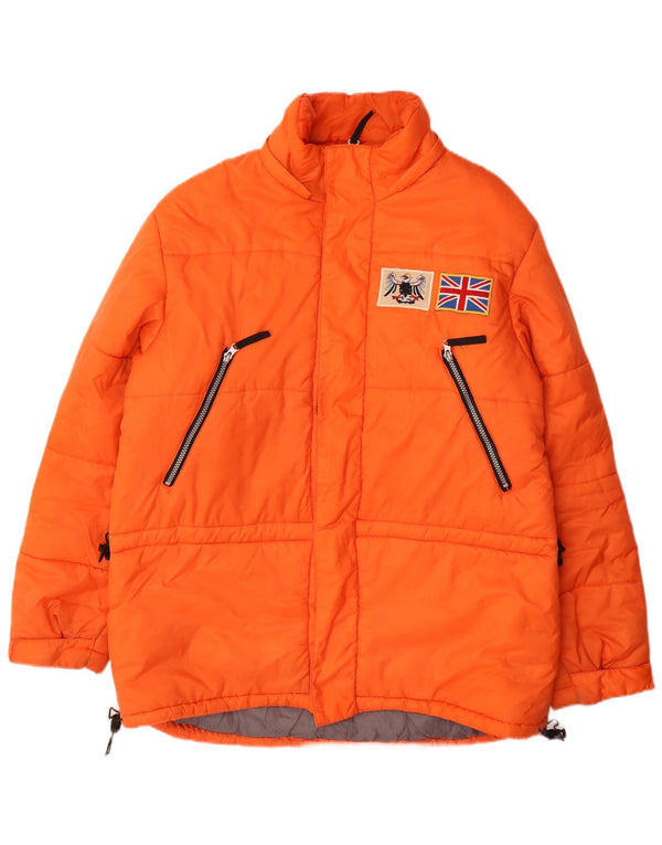 Explorer Mens Graphic Ski Jacket UK 40 Large Orange