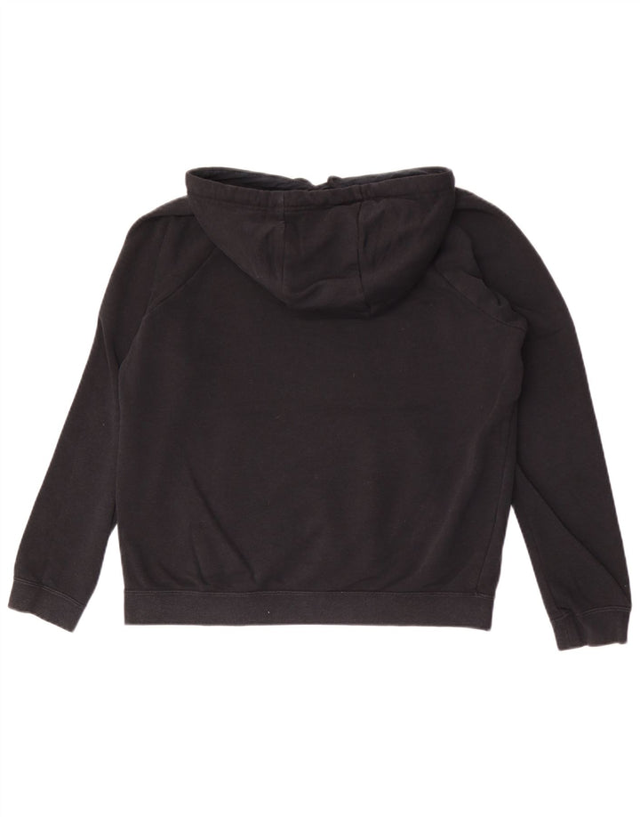 Nike Womens Hoodie Jumper UK 14 Medium Black Cotton