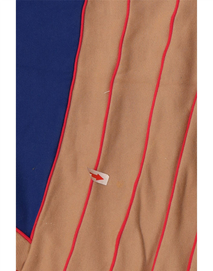 Adidas Womens Graphic Sweatshirt Jumper UK 12 Medium Beige Colourblock