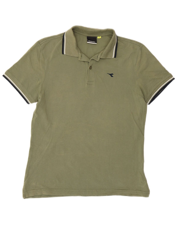 Diadora Mens Polo Shirt Small Khaki