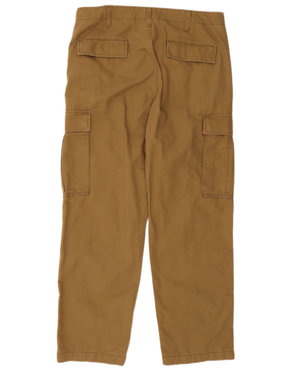 Levi's Mens Straight Cargo Trousers W36 L30 Brown Cotton