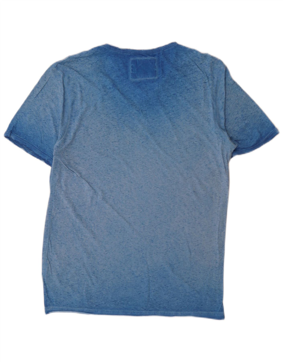 Guess Mens T-Shirt Top Large Blue Flecked