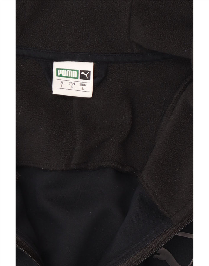 Puma Mens Hooded Tracksuit Top Jacket Large Black Colourblock