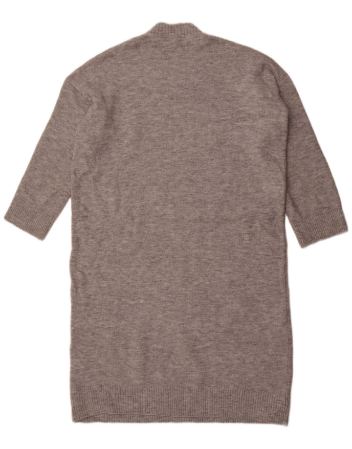 Marks & Spencer Womens Oversized Jumper Dress UK 16 Large Grey Acrylic