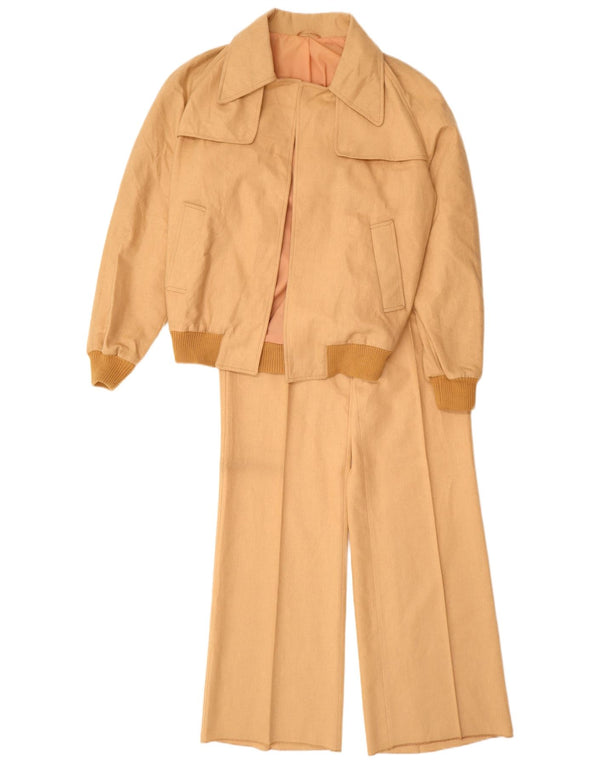 VINTAGE Womens 2 Piece Set UK 12 Medium W28 L34 Beige