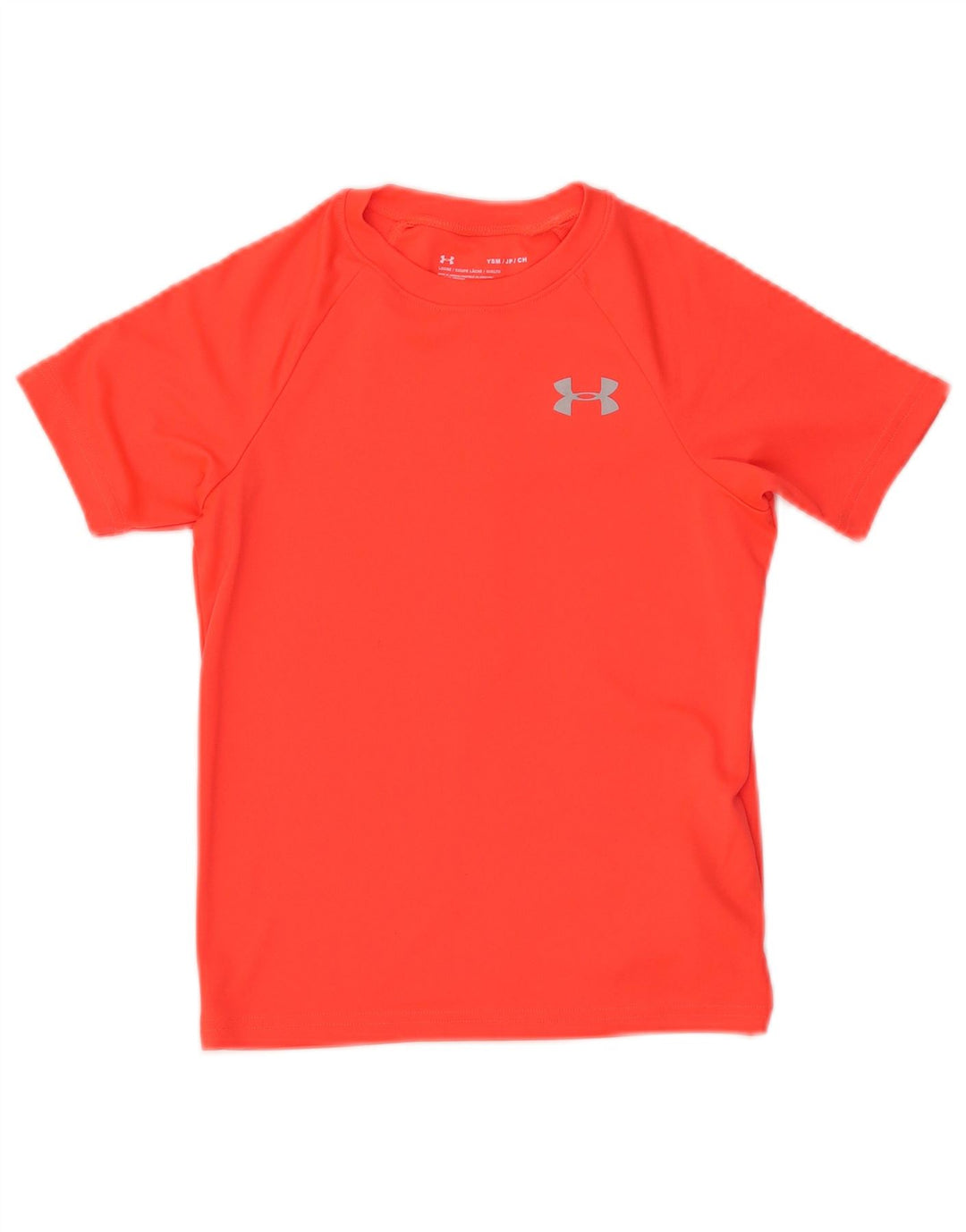 UNDER ARMOUR Girls Loose Fit Graphic T-Shirt Top 7-8 Years Small Orange