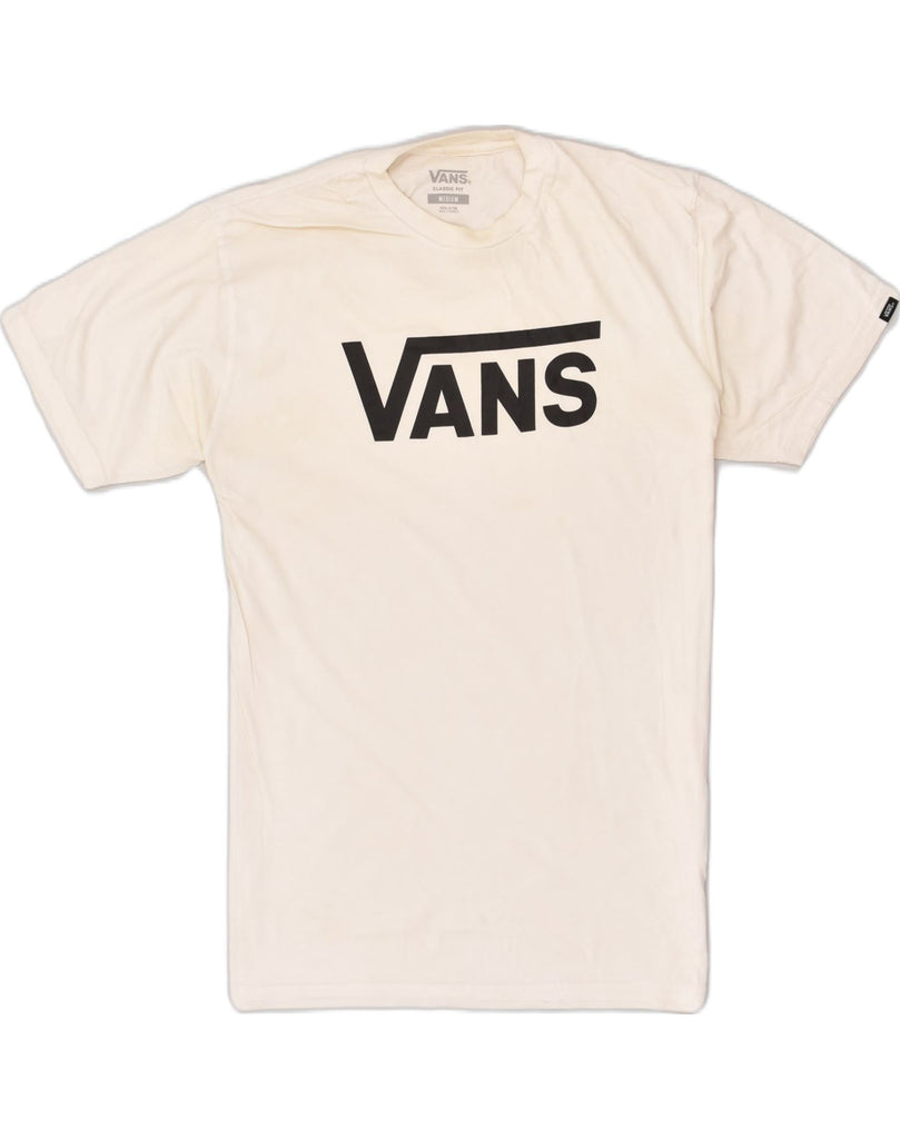 VANS Mens Classic Fit Graphic T-Shirt Top Medium Off White Cotton | Vintage Vans | Thrift | Second-Hand Vans | Used Clothing | Messina Hembry 