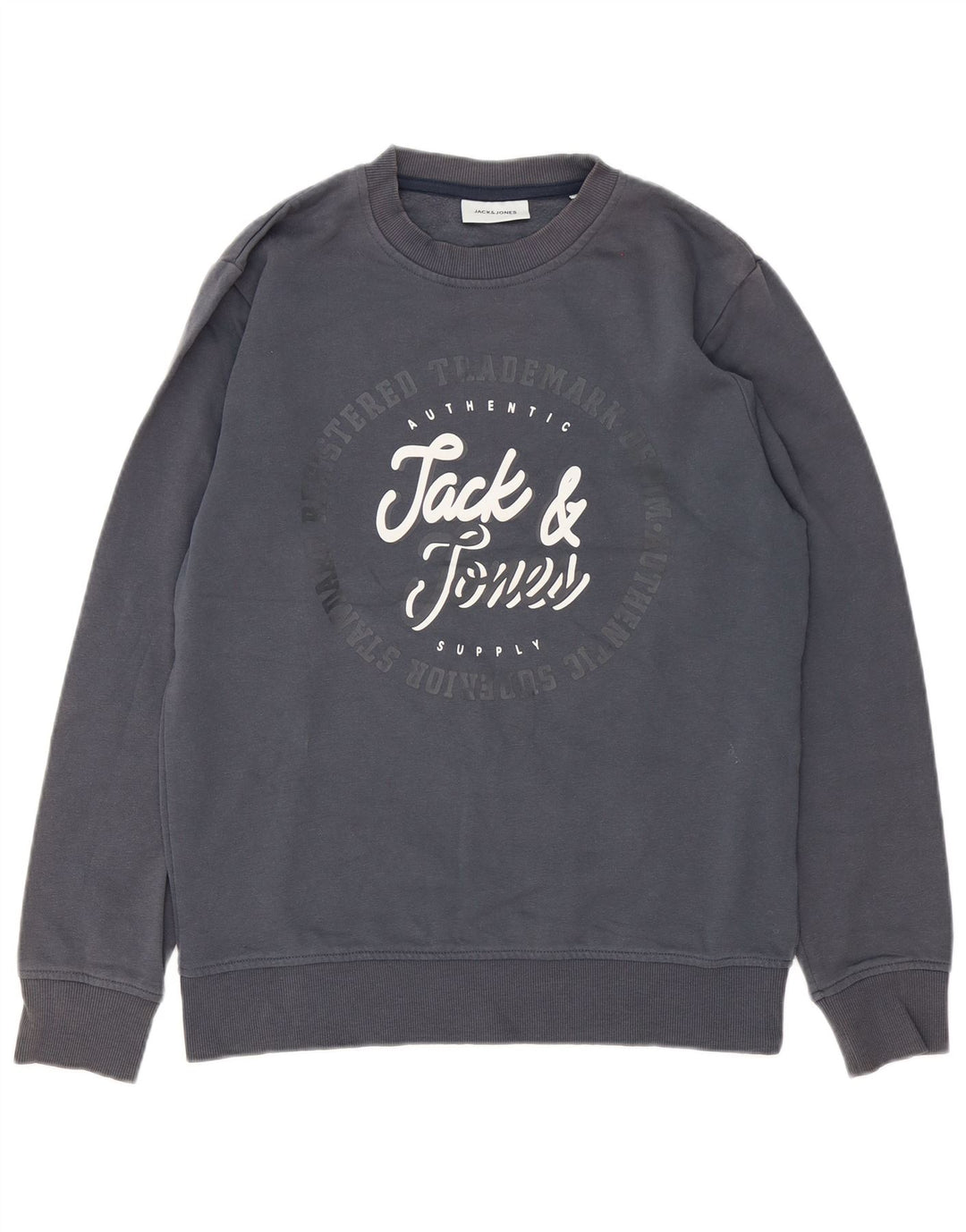 Jack & Jones Mens Graphic Sweatshirt Jumper Medium Grey