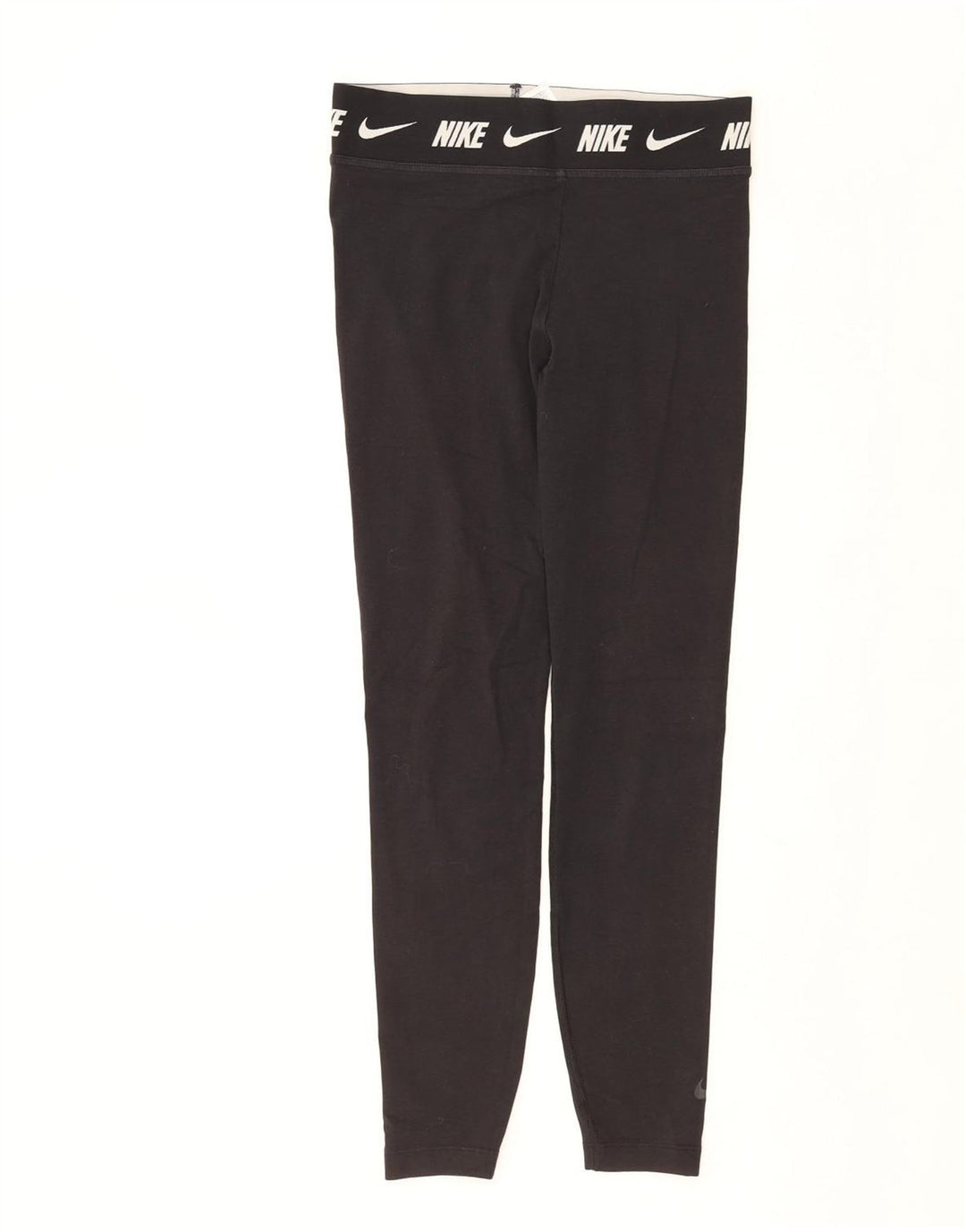 NIKE Womens Tight Fit Graphic Leggings UK 12 Medium Black Cotton