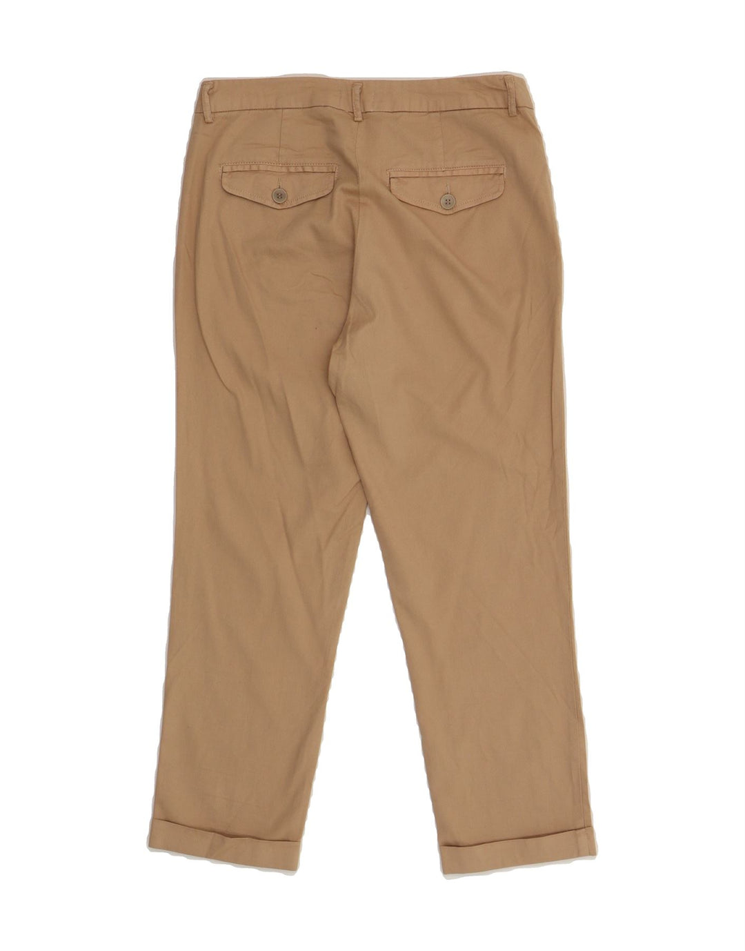 BENETTON Womens Straight Cropped Trousers EU 38 Medium W28 L23 Brown Vintage Benetton and Second-Hand Benetton from Messina Hembry 