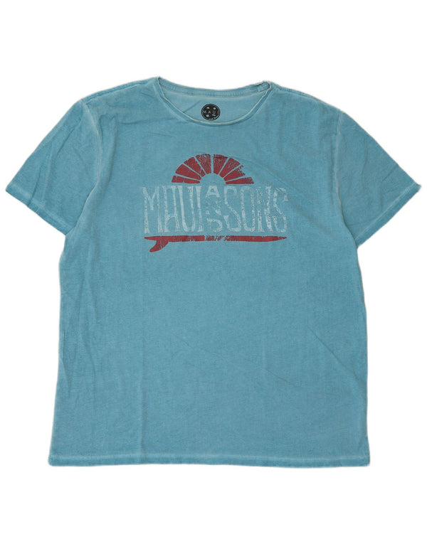 Maui and Sons Mens Graphic T-Shirt Top 2XL Blue Cotton