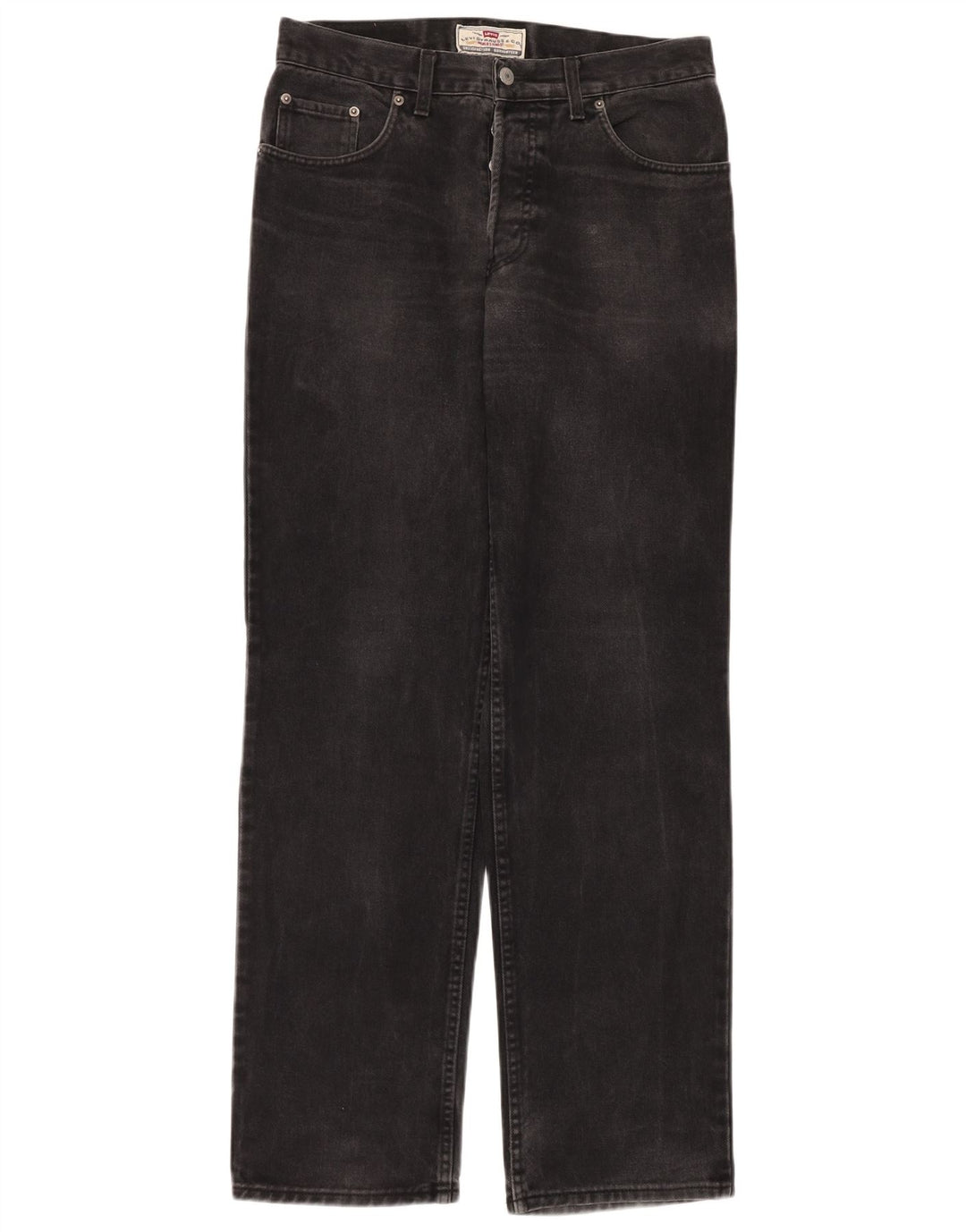 Levi's Mens Straight Jeans W33 L34 Black Cotton